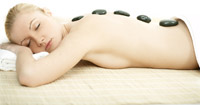 DVD-Anleitung Hot Stone Massage - Layout Hot Stones auf dem Rücken
