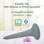 Hot Stone Nagelform-Stein aus zertifiziert echtem Basalt