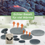 Hot Stone Punktiersteine aus zertifiziert echtem Basalt, 2 St&uuml;ck