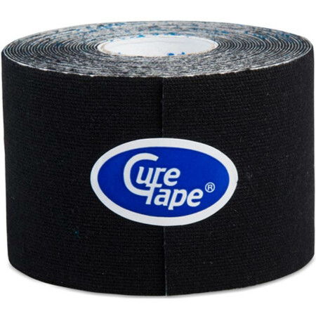 CureTape Kinesiologie-Tape, 5 cm breit, 5 m lang, wasserfest, schwarz