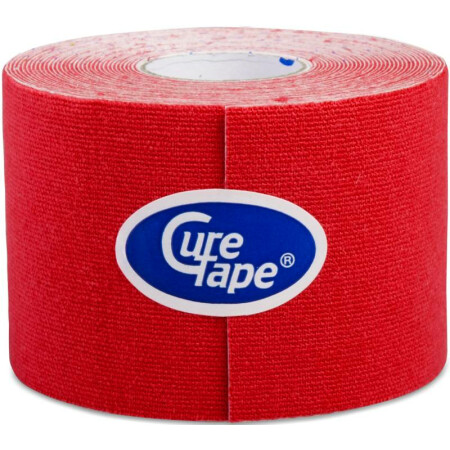 CureTape Kinesiologie-Tape, 5 cm breit, 5 m lang, wasserfest, rot