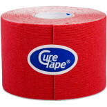 CureTape Kinesiologie-Tape, 5 cm breit, 5 m lang, wasserfest, rot