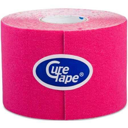 CureTape Kinesiologie-Tape, 5 cm breit, 5 m lang, wasserfest, pink