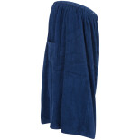 Saunakilt für Frauen, 145 x 80 cm, 100 % Frottee-Baumwolle, blau