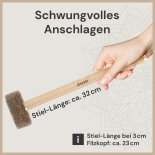 Schl&auml;gel mit weichem Filzkopf, Durchmesser 10 cm