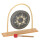 Buckel-Gong mit Rattan Gongständer und Schlägel