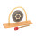Buckel-Gong 15 cm Durchmesser, mit Rattan Ständer und Schlägel