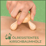 Ergo Massagehelfer Dreibein aus Kirschholz, MASSAGE-EXPERT