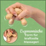 Ergo Massagehelfer Dreibein, Massagespinne aus Kirschholz