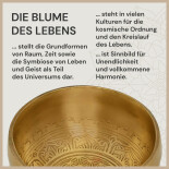Tibetische Klangschale Blume des Lebens, Durchmesser 10 cm, 400 Gramm, matte Oberfl&auml;che