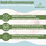 Handreflexzonen-Handschuhe mit 20 Reflexzonen auf Deutsch, weiche Baumwolle mit Stretch-Effekt, zwei Größen erhältlich