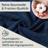 XXL-Badetuch, Saunatuch f&uuml;r Damen und Herren, 100 % Frottee-Baumwolle, blau