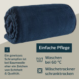 XXL-Badetuch, Saunatuch für Damen und Herren, 100 % Frottee-Baumwolle, blau