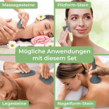 Hot Stone Massage Set RÜCKEN-Massage mit 22 Hot...