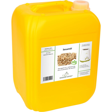 Sesamöl in Bio-Qualität, erste Kaltpressung, 10 Liter Kanister