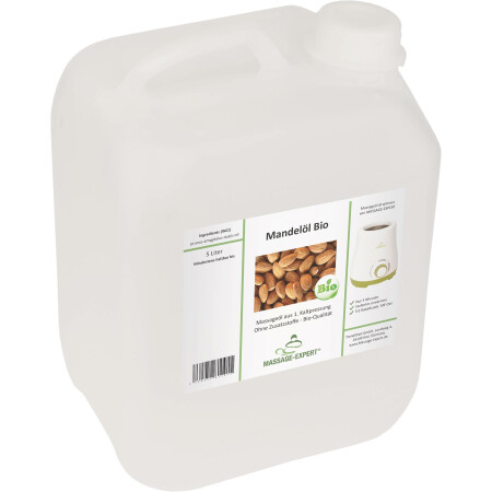 Mandelöl in Bio-Qualität, erste Kaltpressung, 5 Liter Kanister