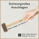 Schl&auml;gel mit weichem Filzkopf, 7 cm Durchmesser