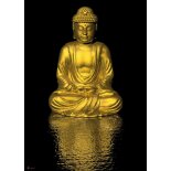 Poster goldener Buddha in DIN A1-Größe,...
