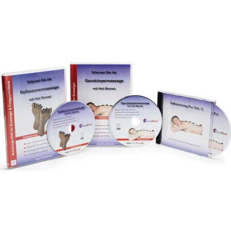 2 DVD Anleitungen Hot Stone Massage und Entspannungsmusik auf CD