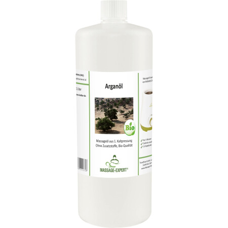 Arganöl von MASSAGE-EXPERT, Bio-Qualität, erste Kaltpressung, 1 Liter