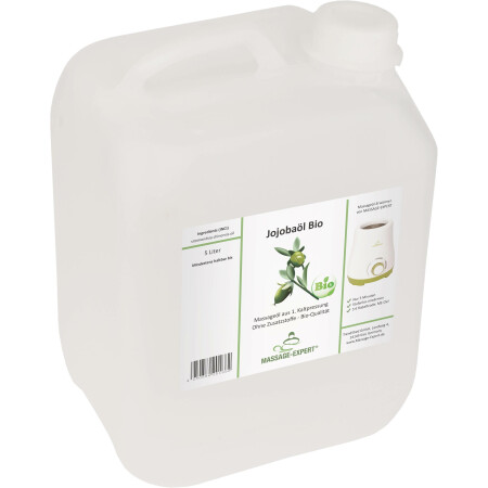 Jojobaöl in Bio-Qualität, erste Kaltpressung, 5 Liter Kanister